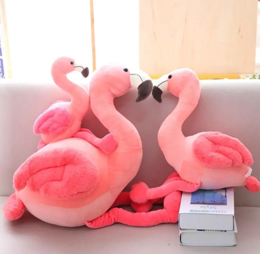 Customized Stuffed Animal Plush Flamingo and Carrot Toy
