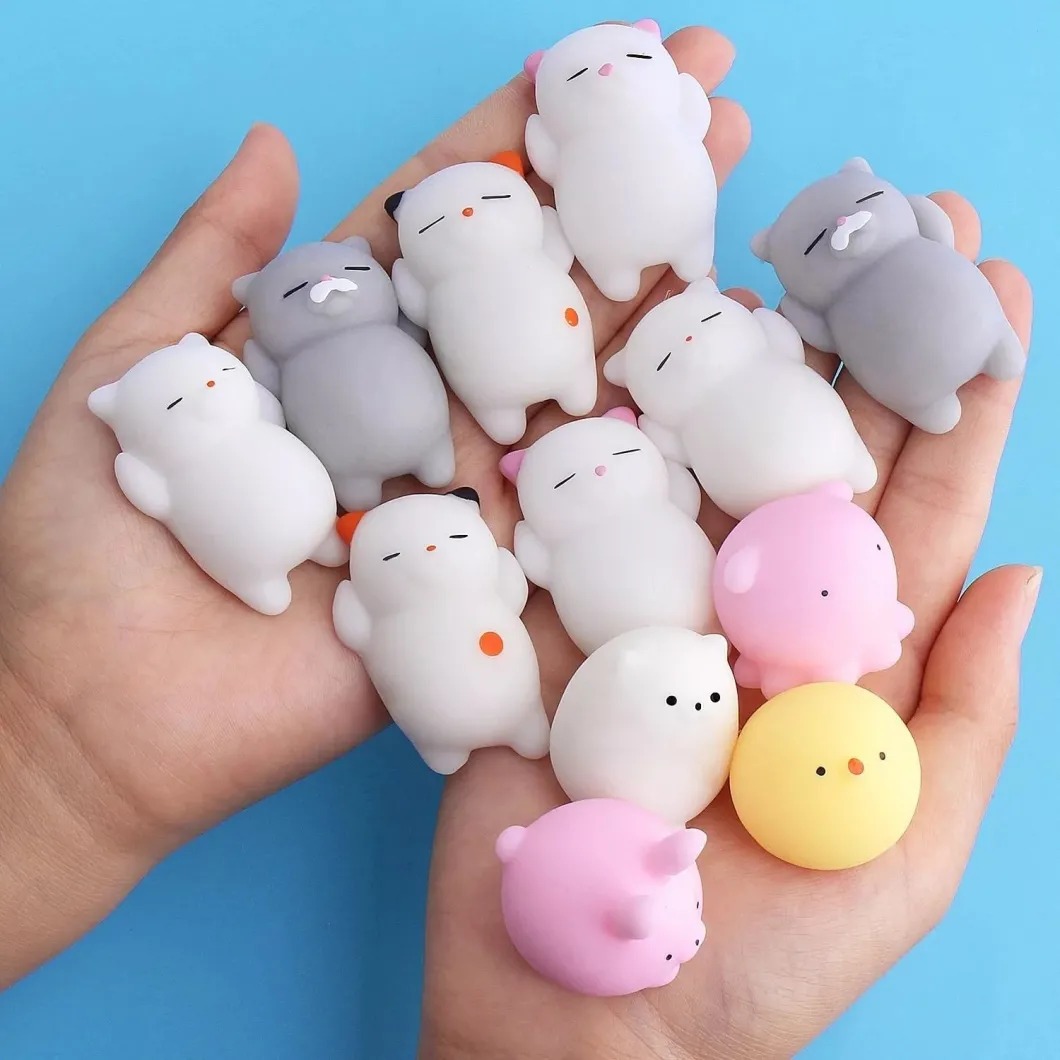 Mini Animal Squishy Toy 3D Kawaii Animals Eco-Friendly Soft Mochi Squeeze Squishy Cat Toys